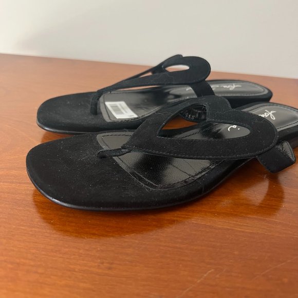Isa Tapia Black Suede Heart Sandals  Size EU 36 1/2 - Picture 7 of 8
